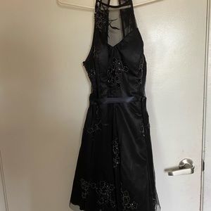Black mini dress